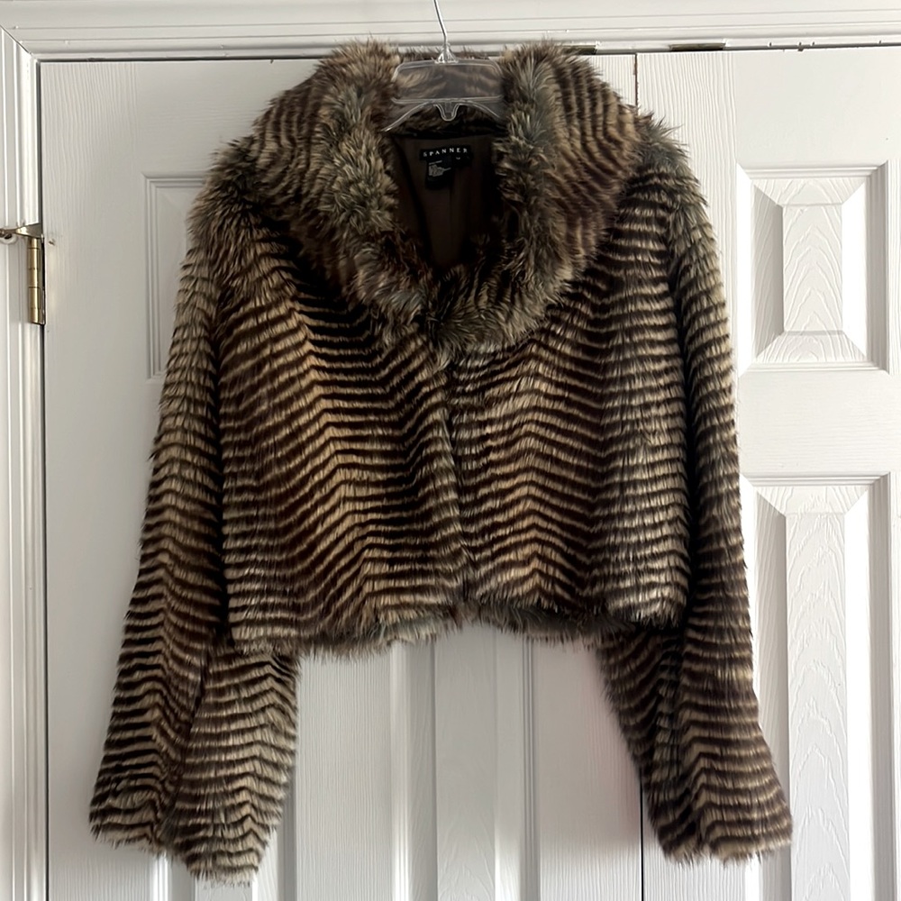 Spanner ladies Medium faux fur jacket